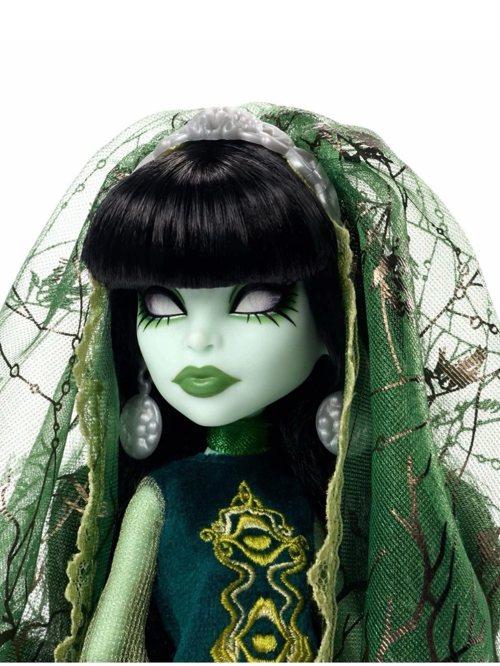 monster high Scarah Screams Green and Black Skullector Doll Costume JHK54 - Picture 5 of 8
